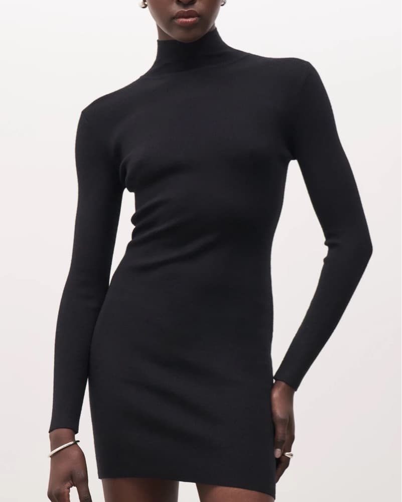 Chic Black Bodycon Dress - Image 2