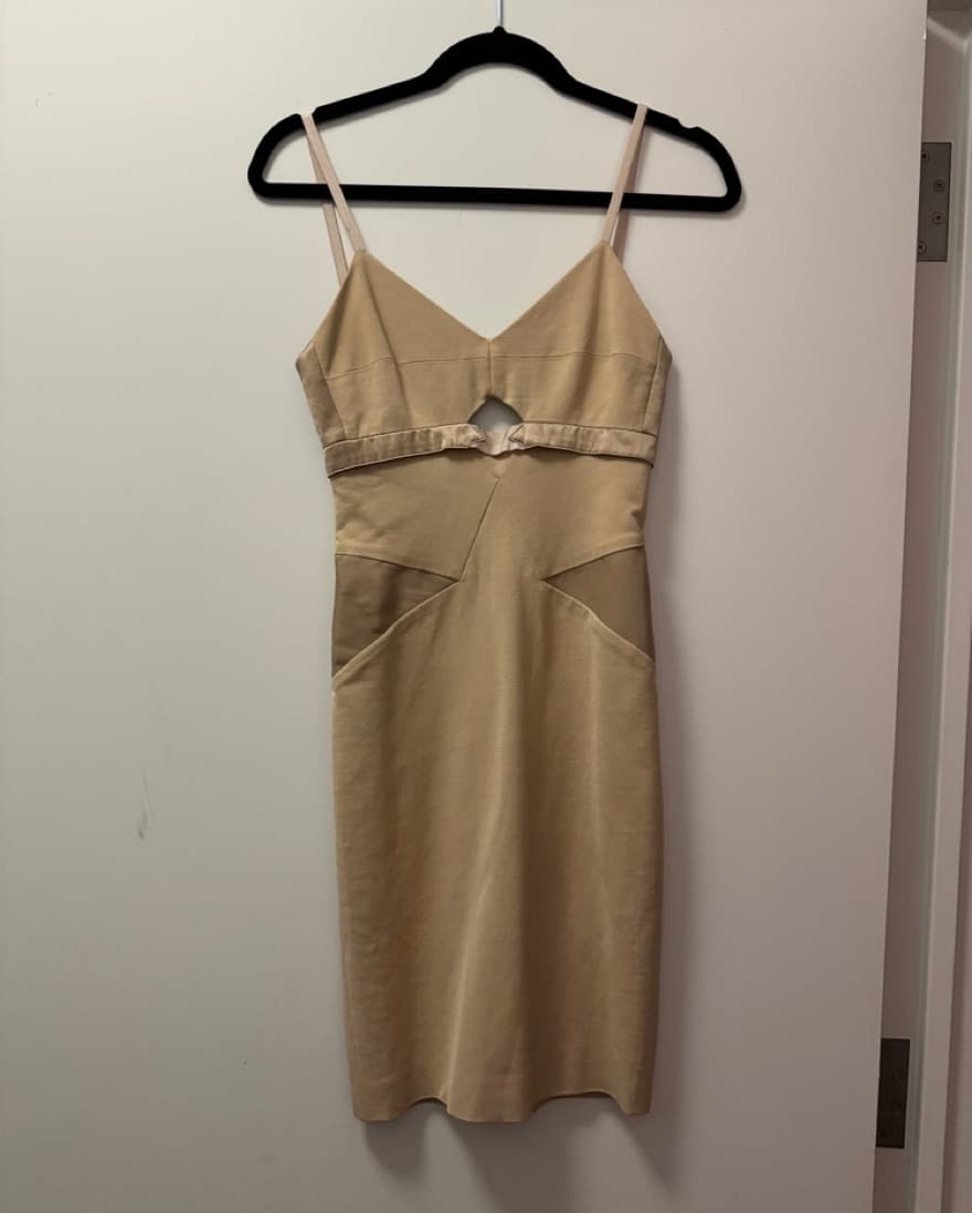 Midi Beige Dress - Victoria Beckham - Image 3