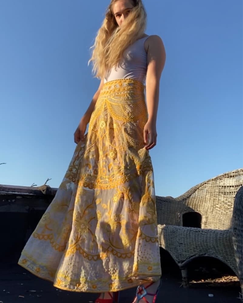 Beautiful Embroidered Maxi Skirt  - Image 3