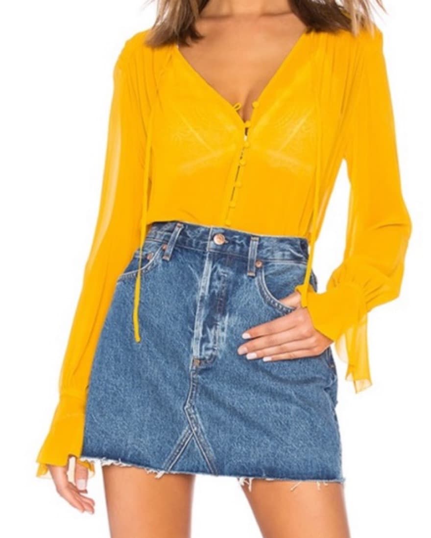 Agolde Dark Wash Denim Mini Skirt - Image 4