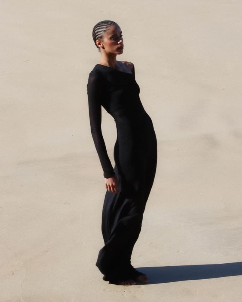 Black Mesh Maxi Dress - Image 6