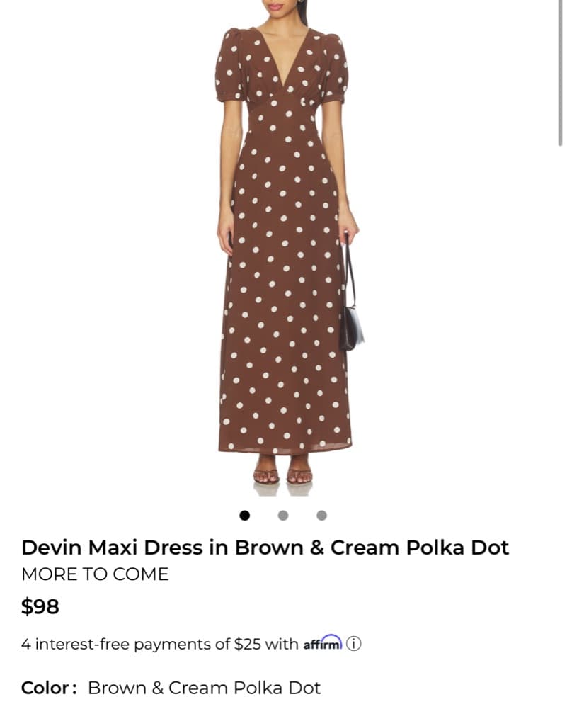 Polka Dot V-Neck Maxi Dress - Image 1