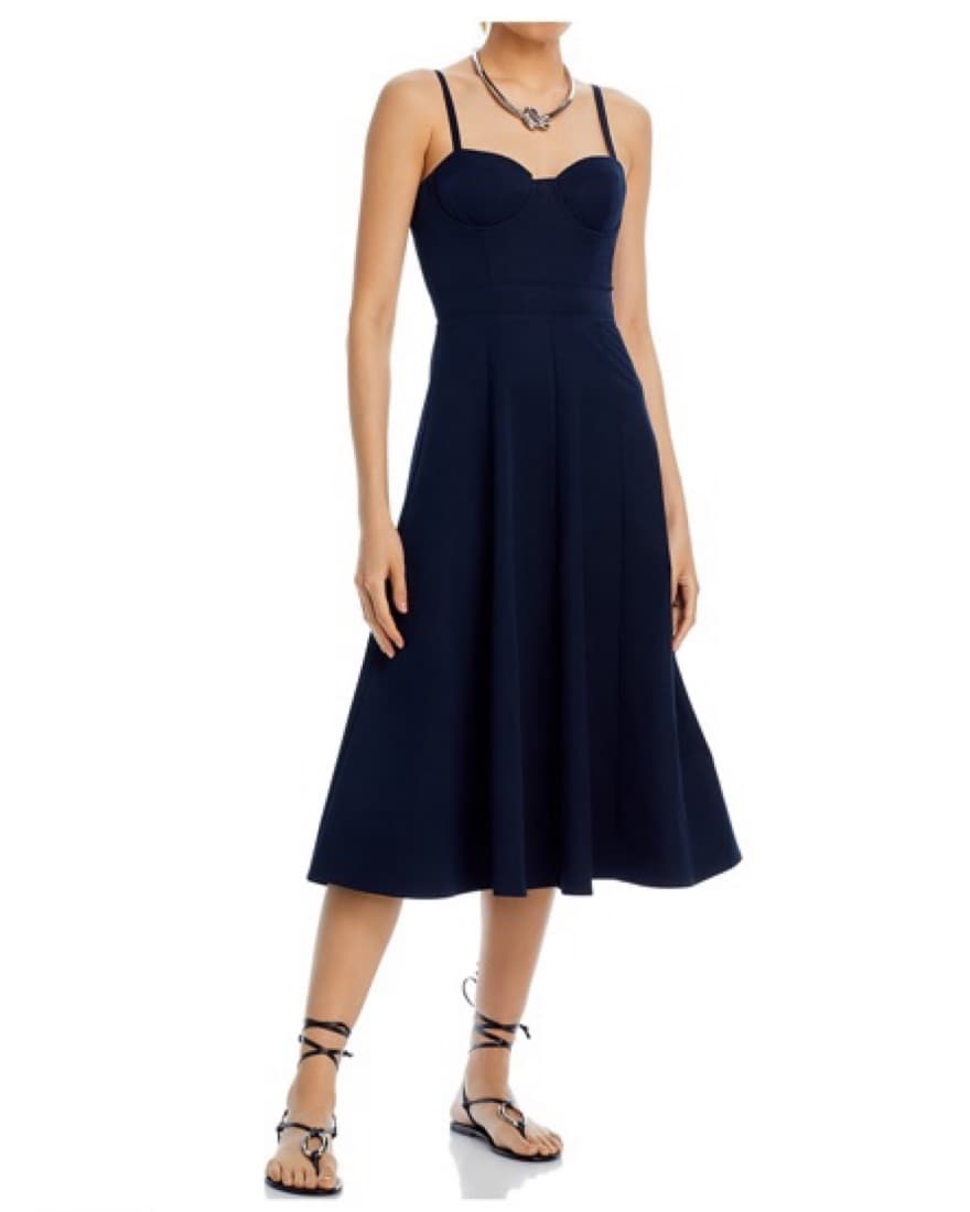 Navy Bustier Dress - Image 2