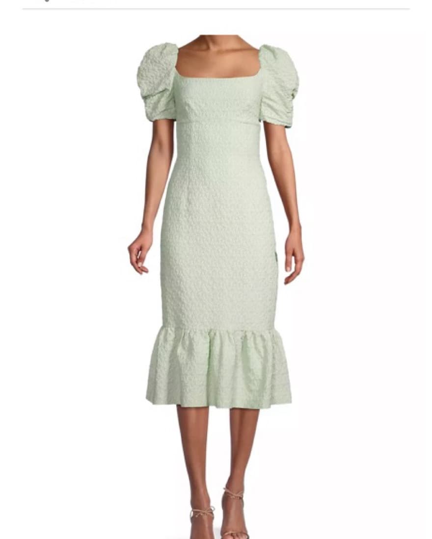 Rachel Parcell Cloqué PuffSleeve Midi - Image 1