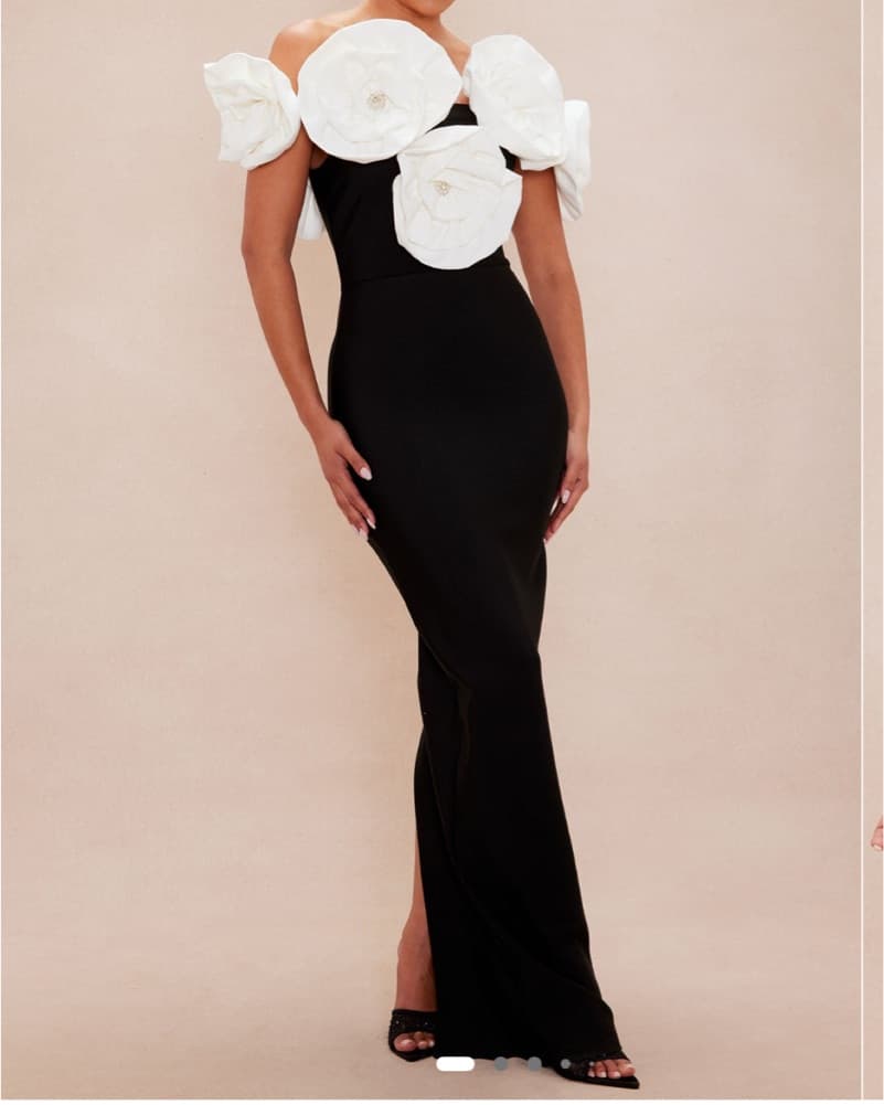 Lolita Bandage Maxi Dress - Black/White  - Image 3