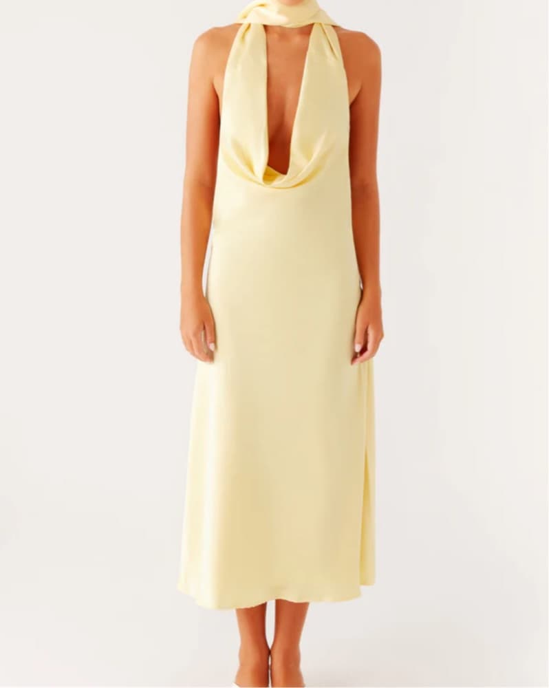 Sonny Midi Dress - Yellow - Image 1