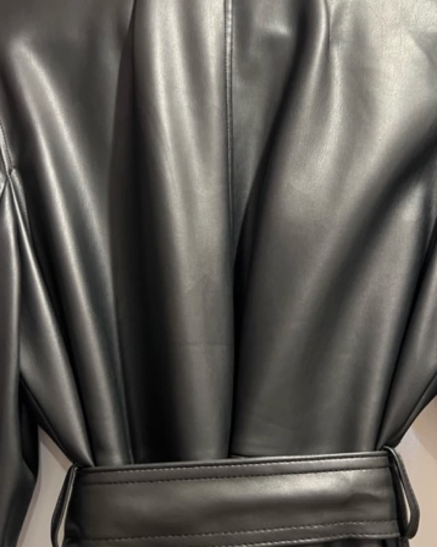 Faux Leather Zara Coat - Image 4
