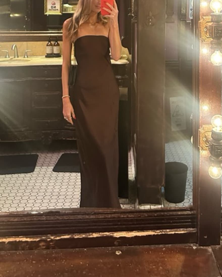 Taylor Tube Maxi Dress - Chocolate Luxe  - Image 3