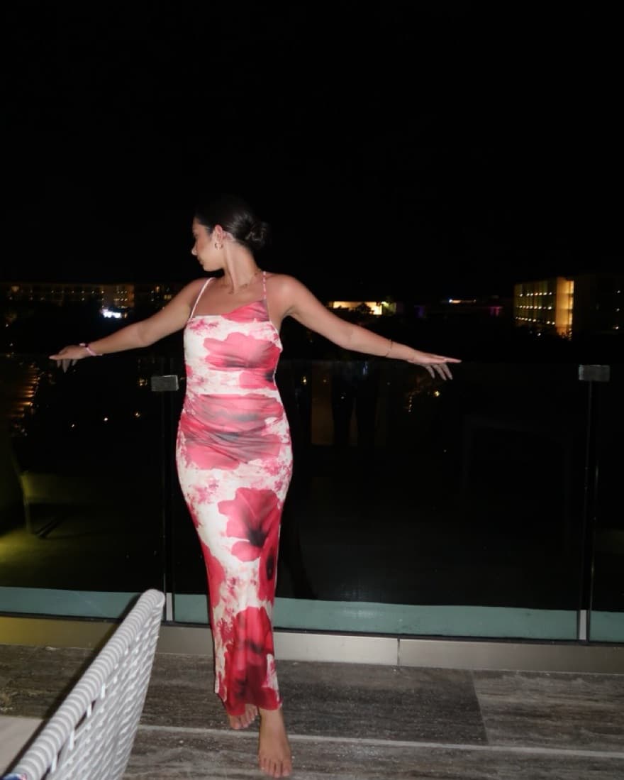 Floral Printed Maxi Dress - Image 3