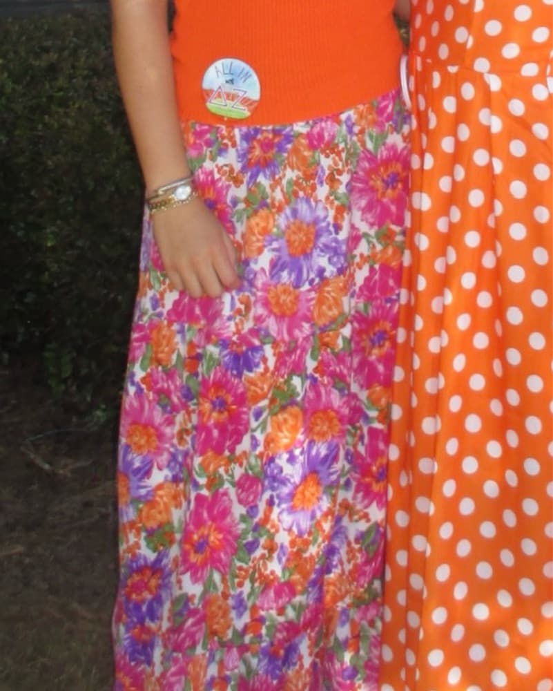 Purple & Orange Maxi Skirt - Image 2