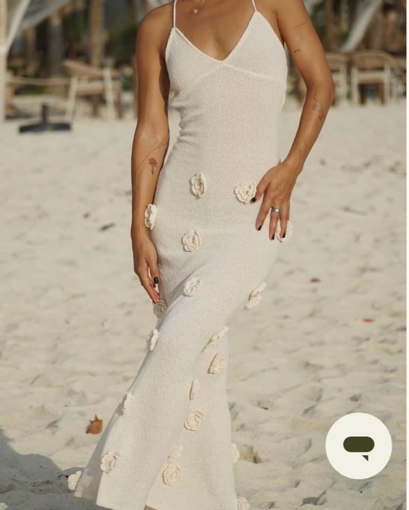 Meshki Knit Maxi Dress With Flowers - Image 2