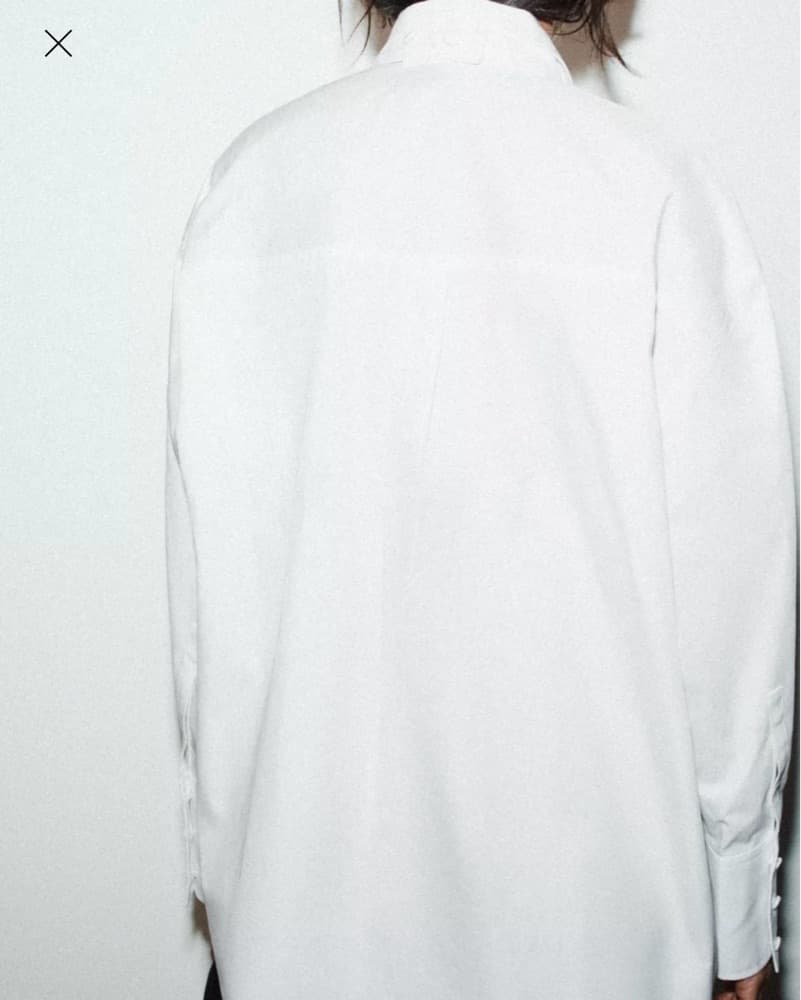 Zara - Oversized Button Down With Tie - Image 2