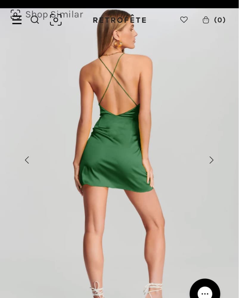 Green Silk Retrofete Dress - Image 3