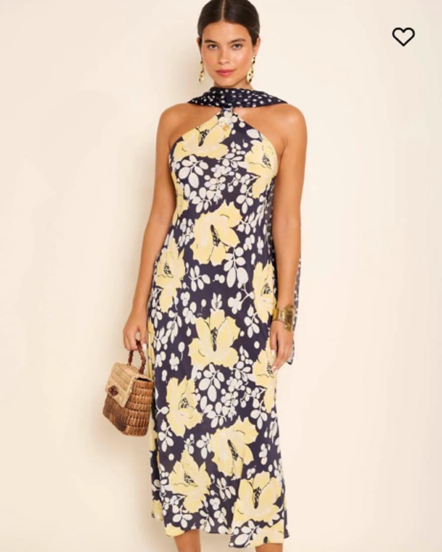Rixo Hayley Silk Midi Dress - Image 2