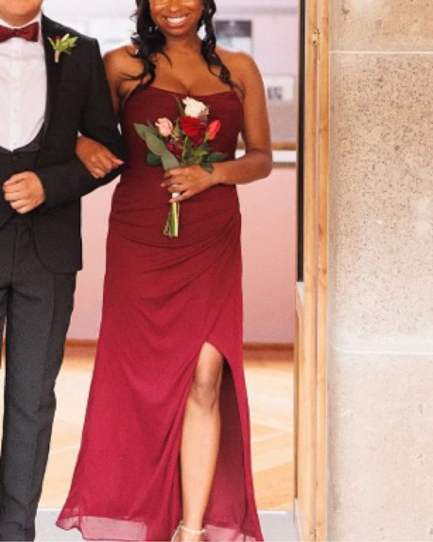 Maroon Bridesmaids Dress/Gown - Image 3