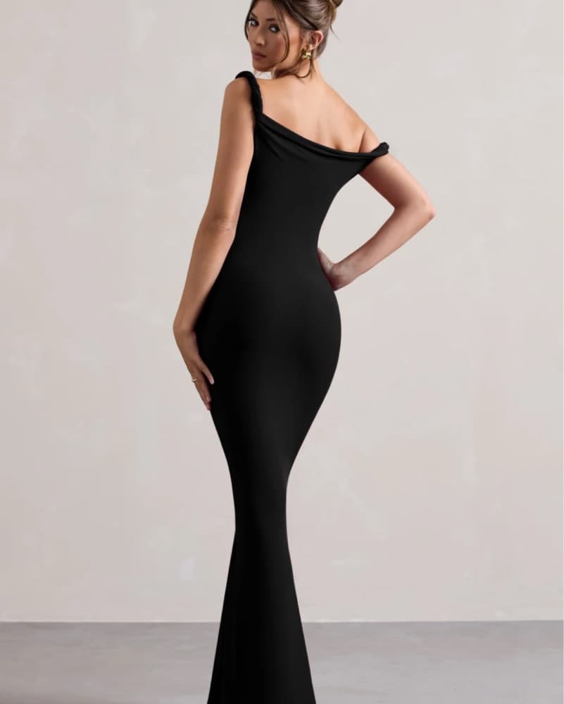 Twisted Asymmetric Maxi Dress - Image 2