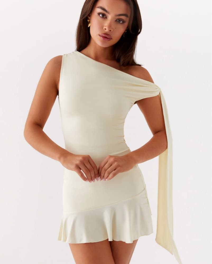 Peppermayo Mini Dress Yellow - Image 1