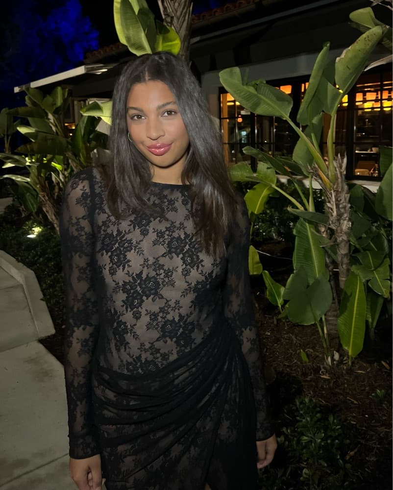 House Of CB Black Lace Asymmetric Maxi  - Image 2
