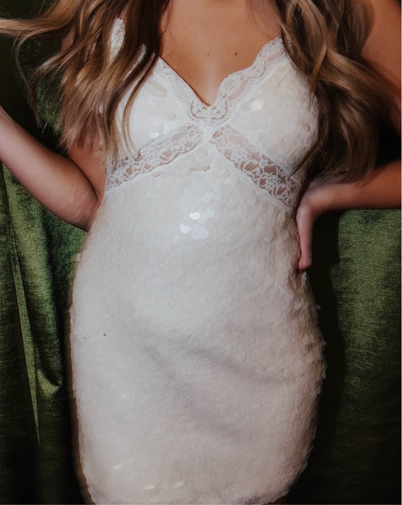Finta Dress in Cream LOVESHACKFANCY - Image 1