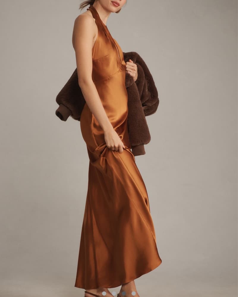 Reformation Daniela Silk Dress - Image 3