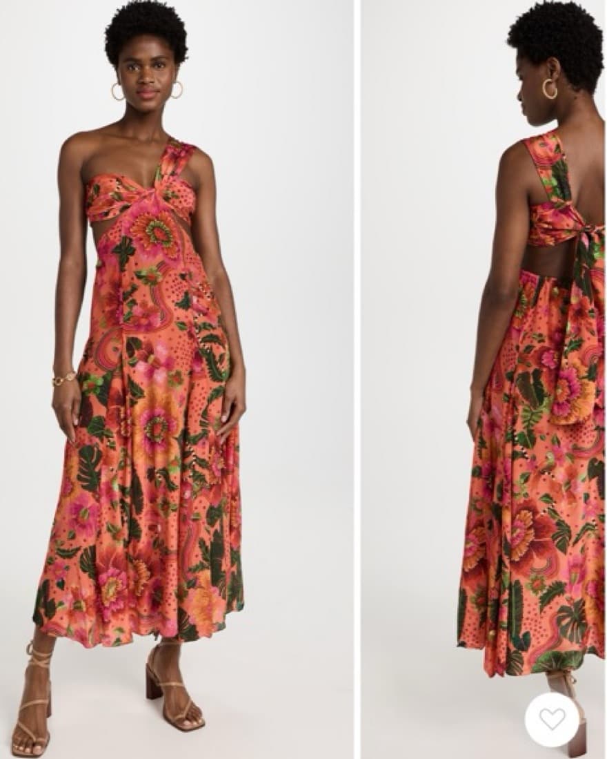 FARM RIO Pink Orange Dress  - Image 2