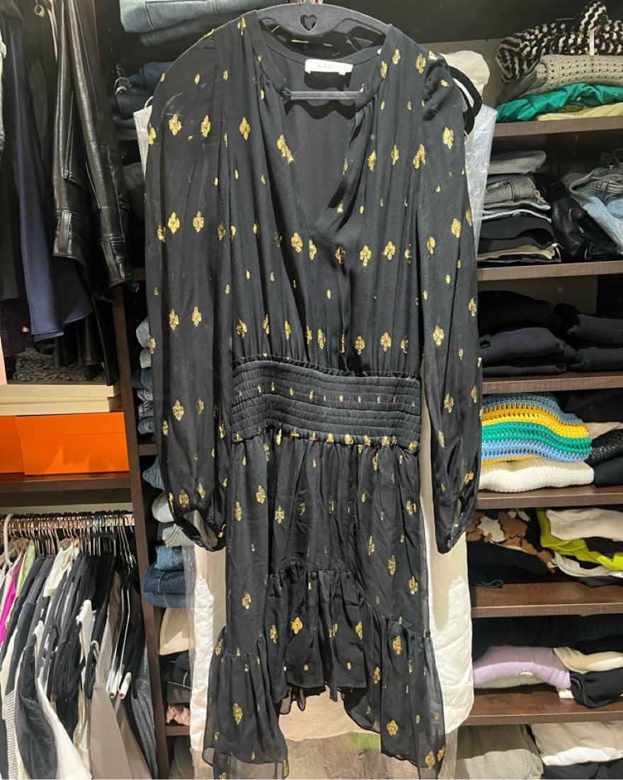 Black And Gold ALC Dress - Image 2