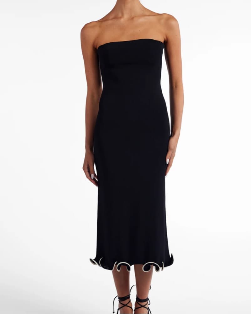 SAME la Ruffle Hem Strapless Dress - Image 2