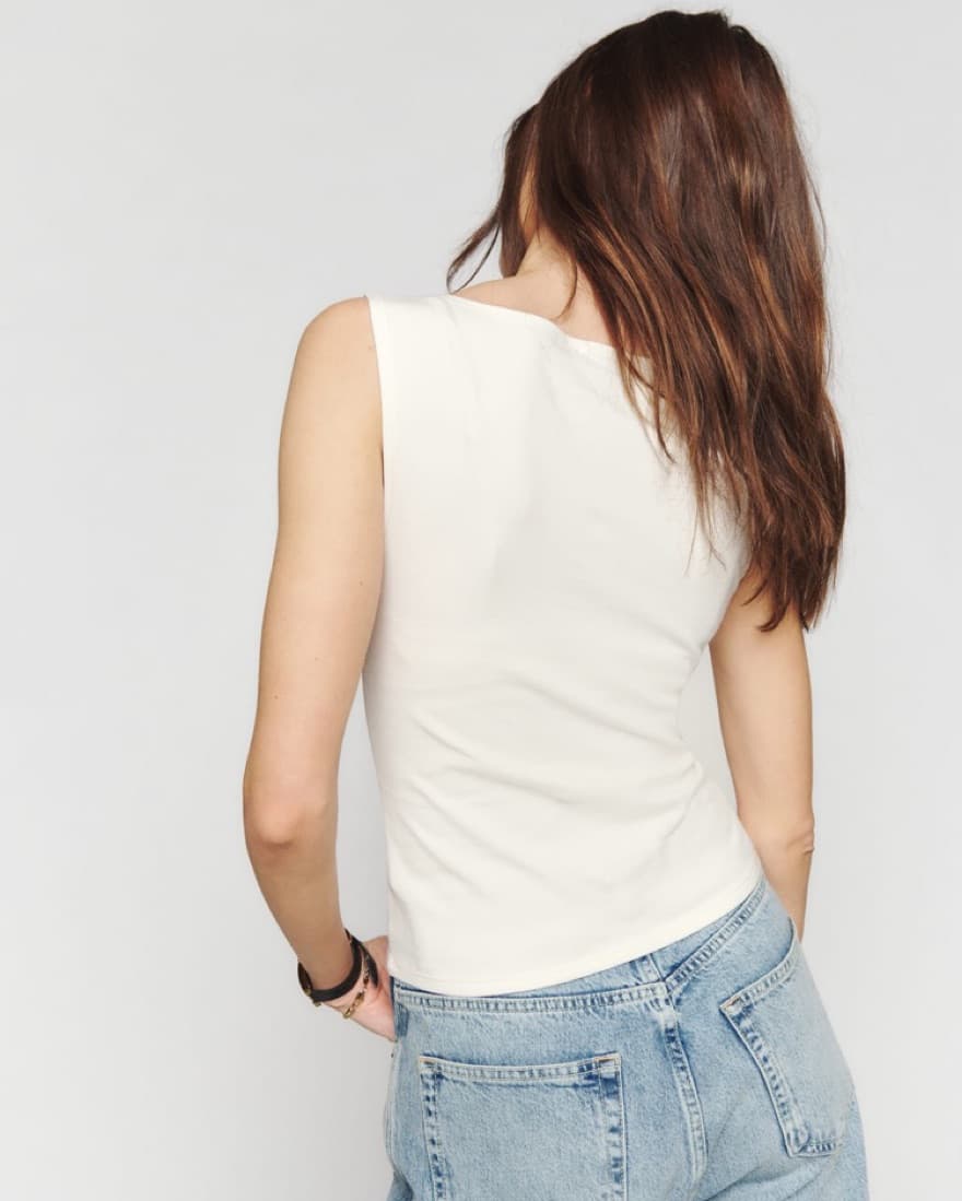Reformation Dusk Knit Top In White - Image 3
