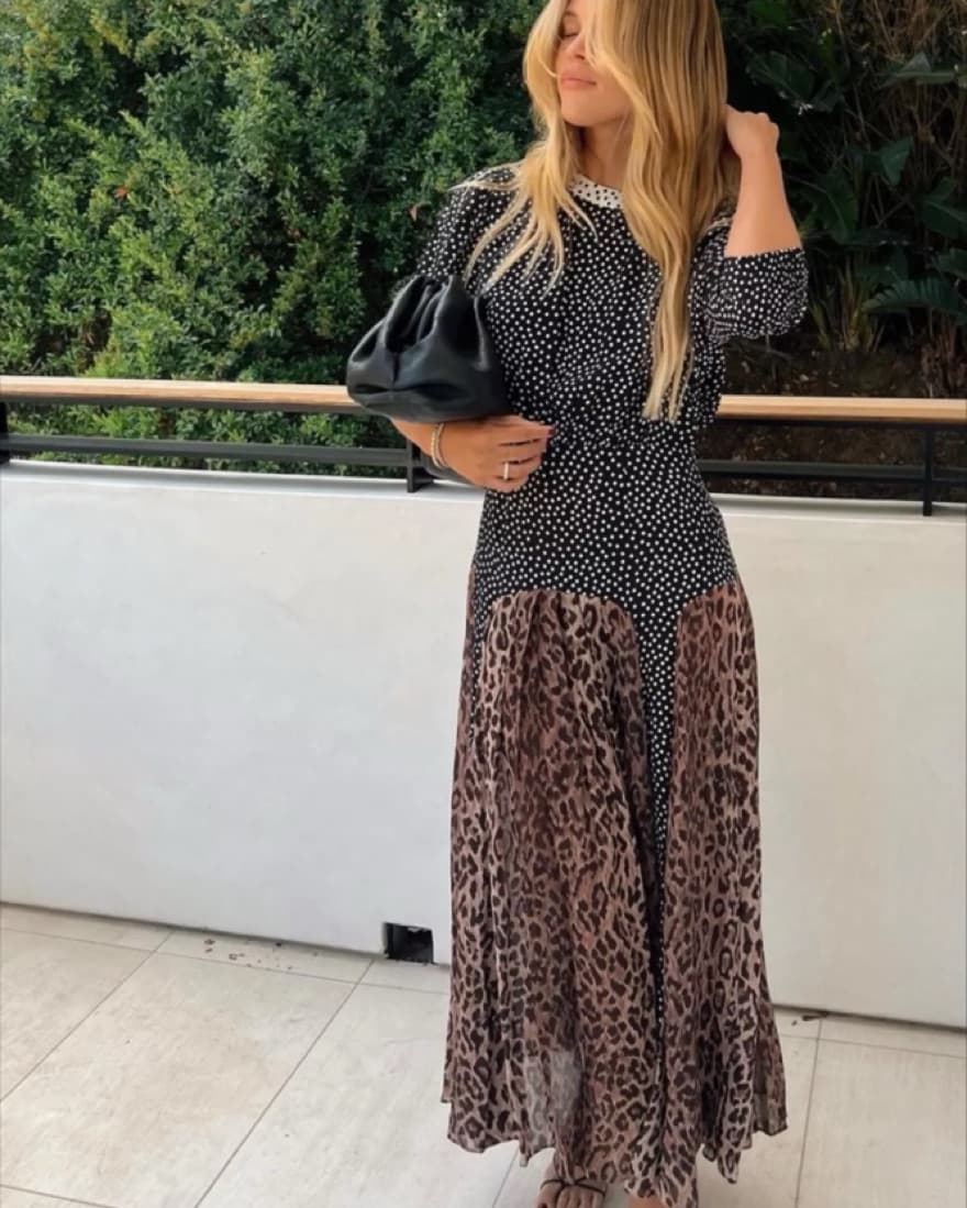 Rixo Polka dot Cheetah Maxi - Image 1