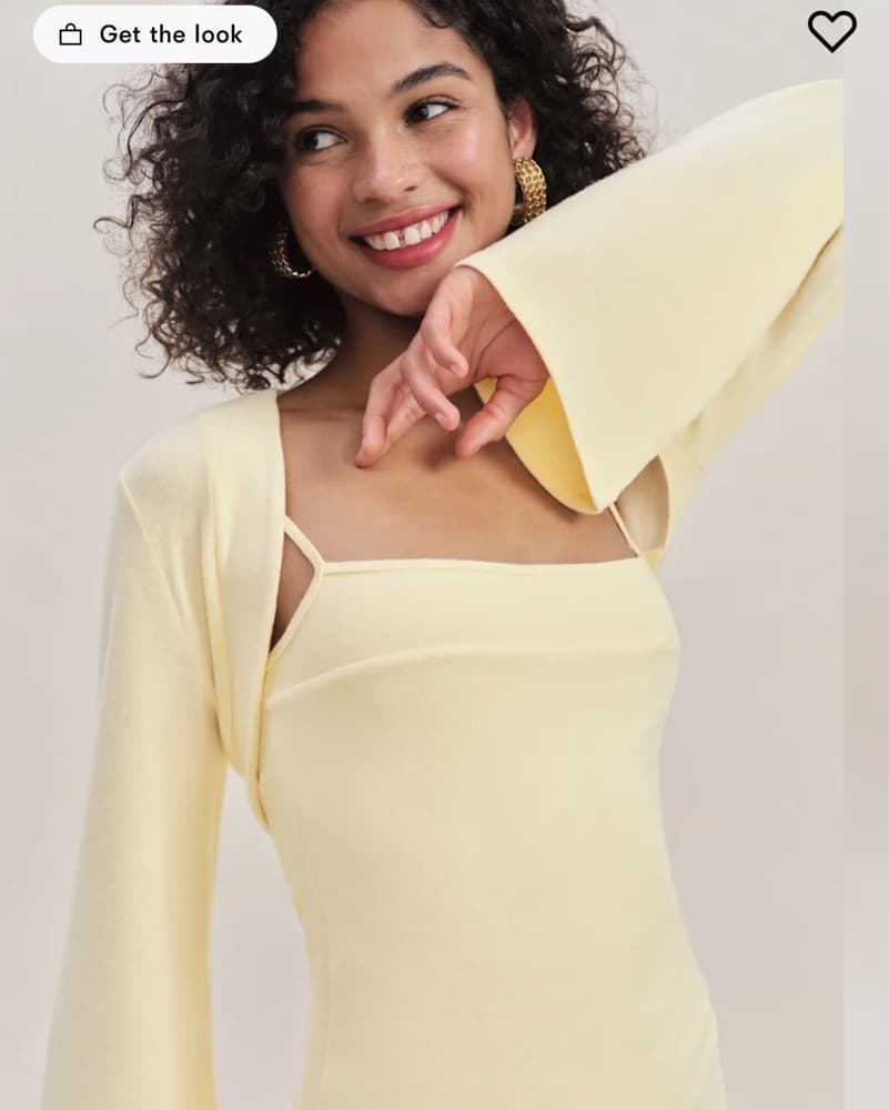 Reformation Yellow Knit Dress  - Image 3