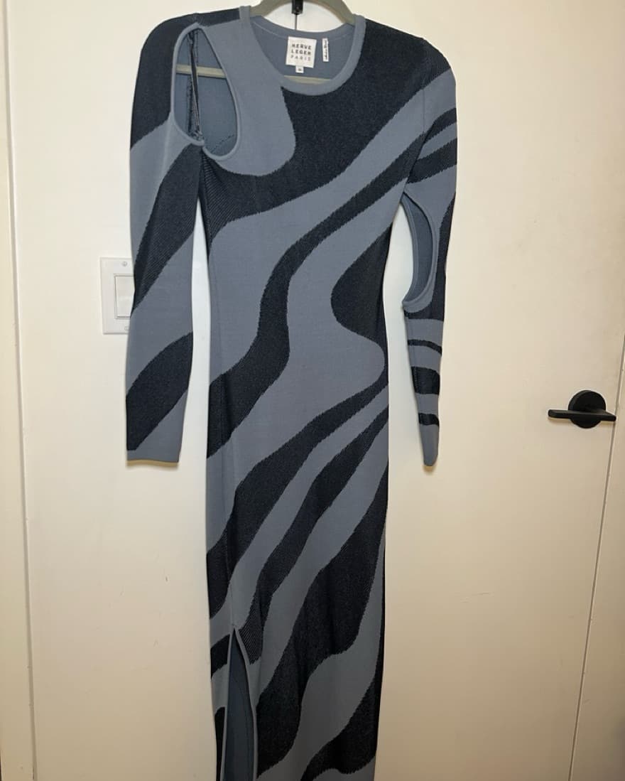 Herve Leger Abract Jacquard Gown - Image 2