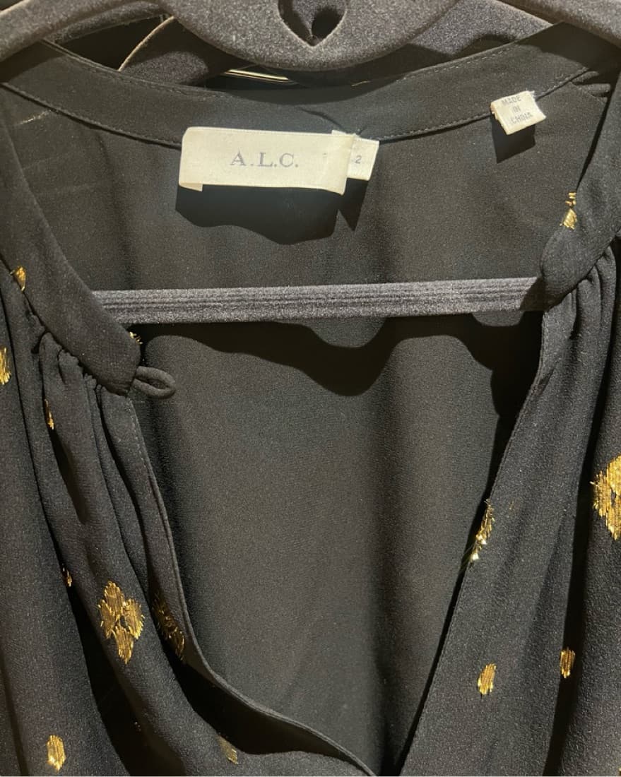 Black And Gold ALC Dress - Image 4