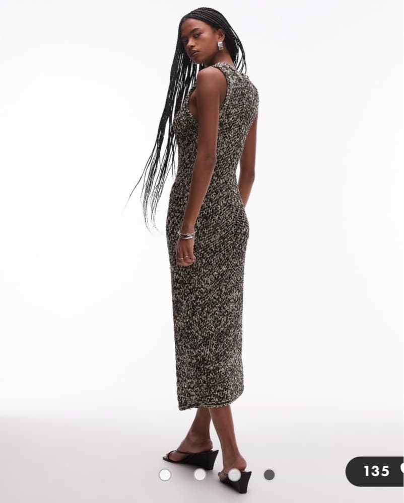 Woven Knit Dress - Image 3