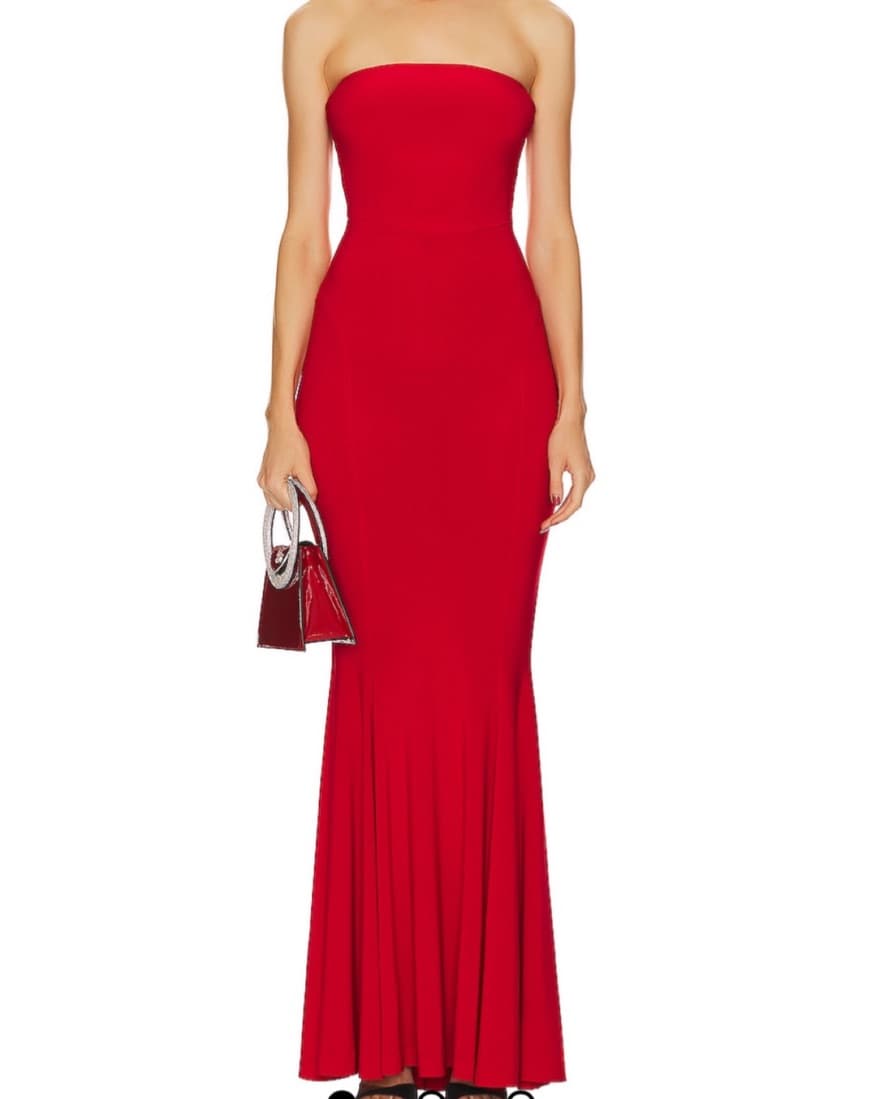 Norma Kamali Strapless Fishtail Gown - Image 2