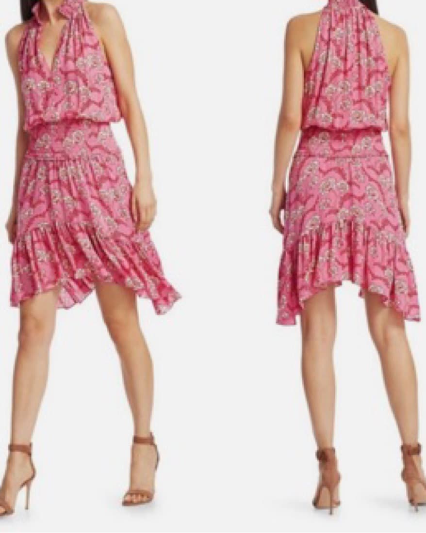 ALC Pink Floral Dress - Image 4
