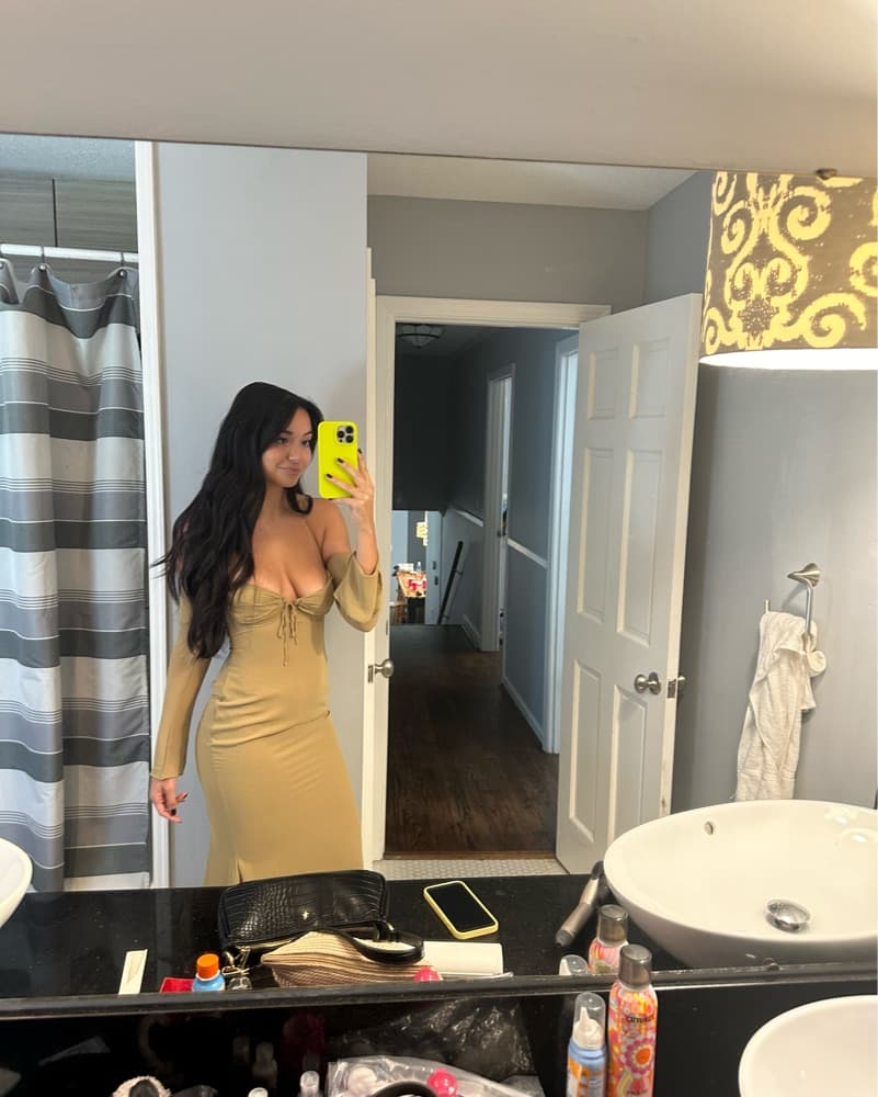House of CB Naomi Olive Halter Dress - Image 5