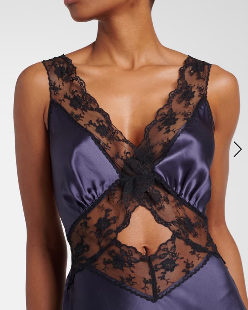 SIR Aries lace-trimmed silk satin gown - Image 3