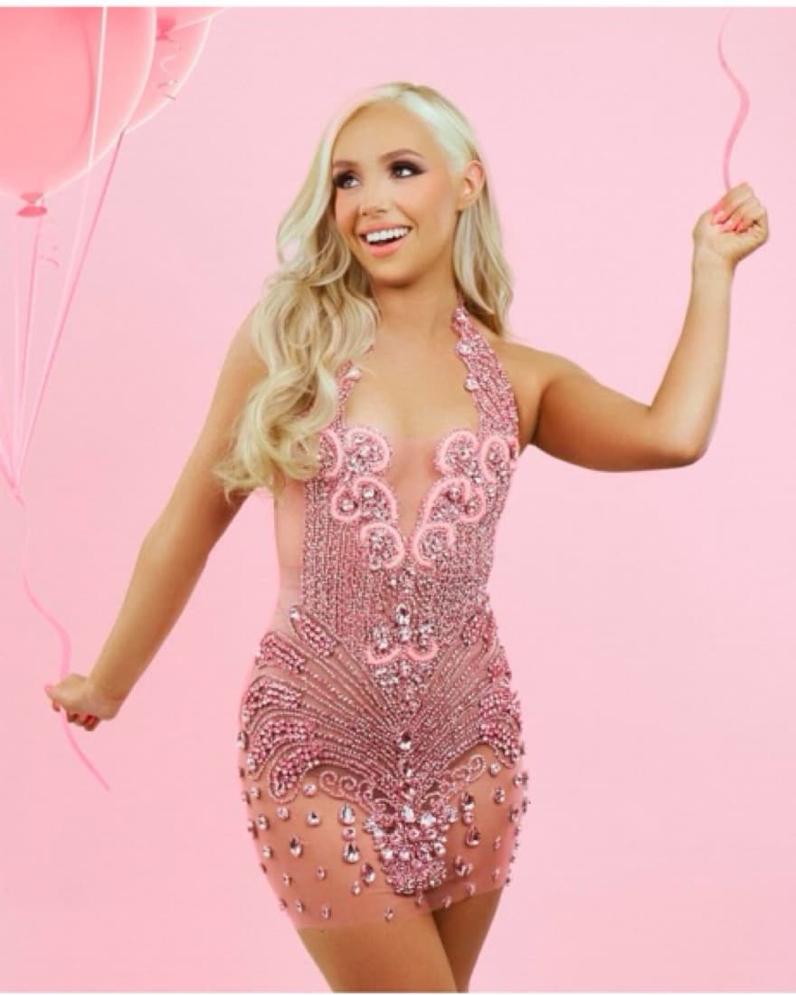 Pink Mini Dress - Image 1