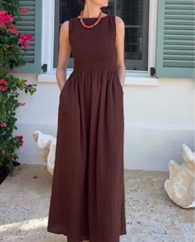 Hill House Cosima Chocolate nap Dress - Image 1