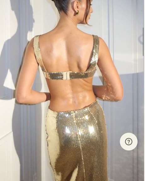 Meshki Gold Sequin Dress XS - Image 2