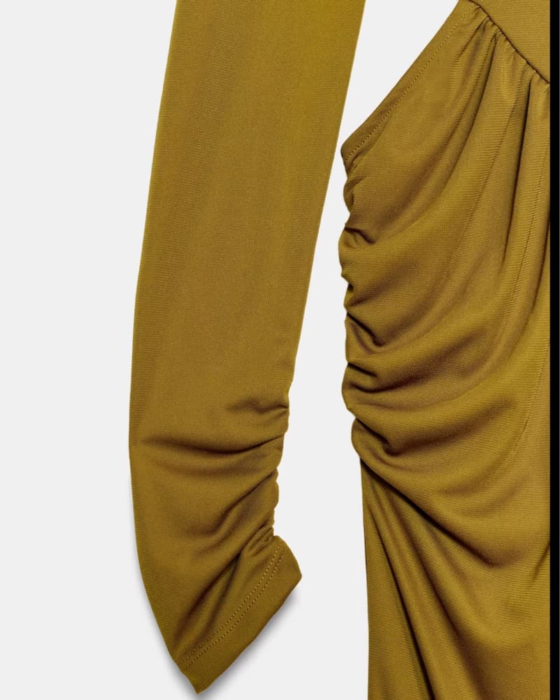 Chartreuse Zara Long Sleeve Dress  - Image 6