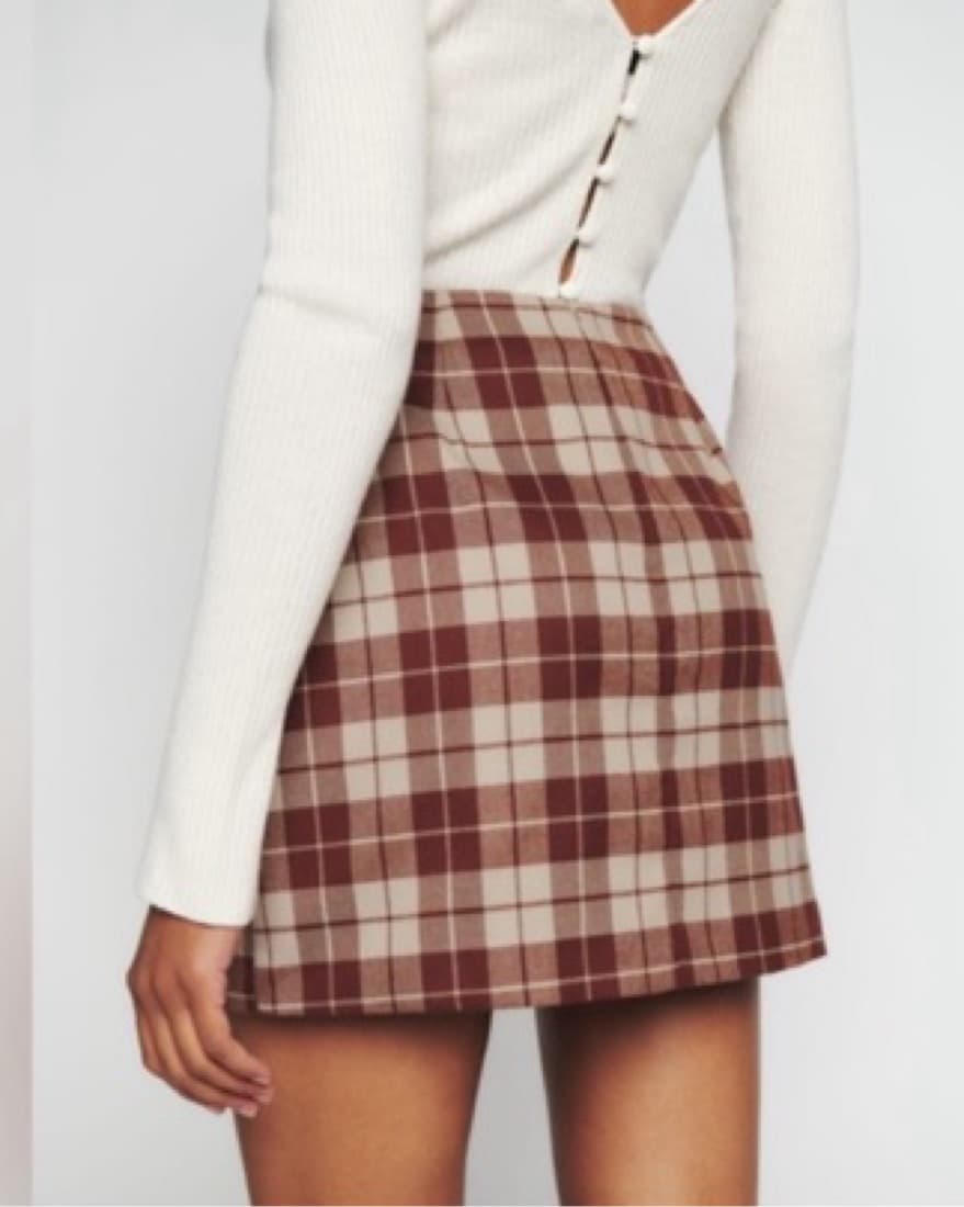 Reformation Plaid Mini Skirt - Image 2