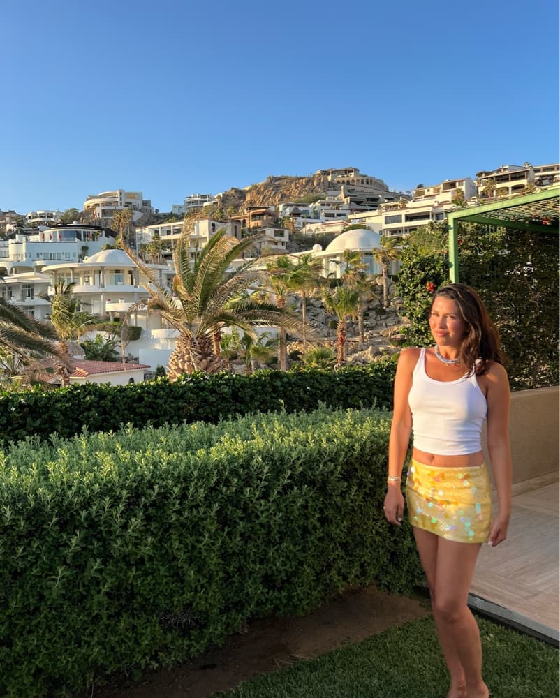 Danielle Guizio Paillette Mini Skirt - Image 1