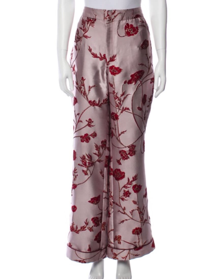Johanna Ortiz Silk Embroidered Pants  - Image 1