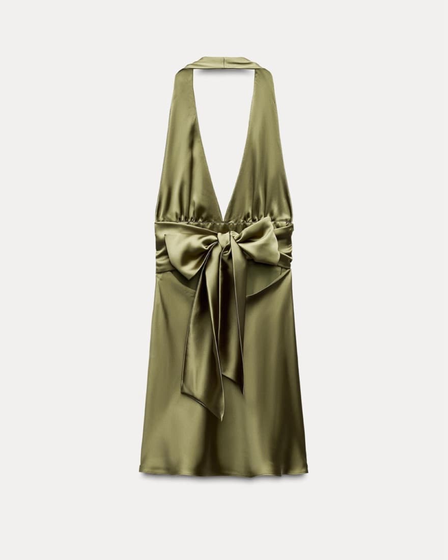 ZARA Satin Halter Dress - Image 2