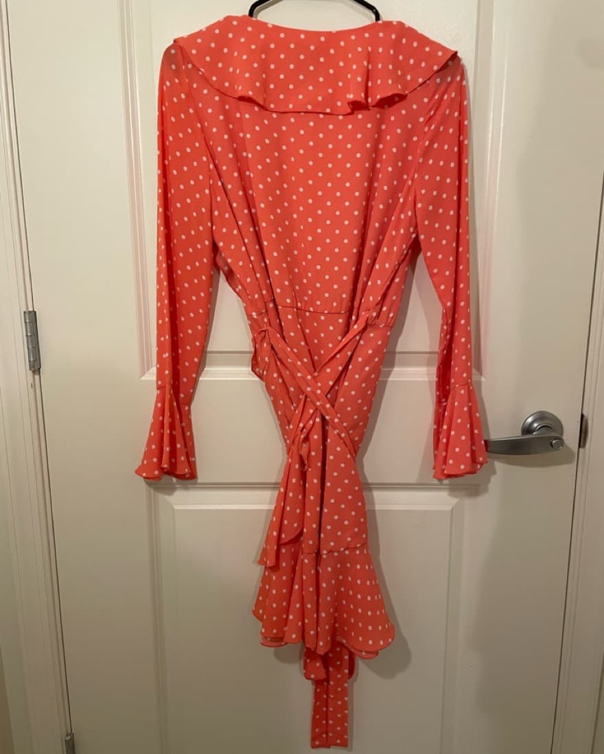 Polka Dot Wrap Dress - Image 4