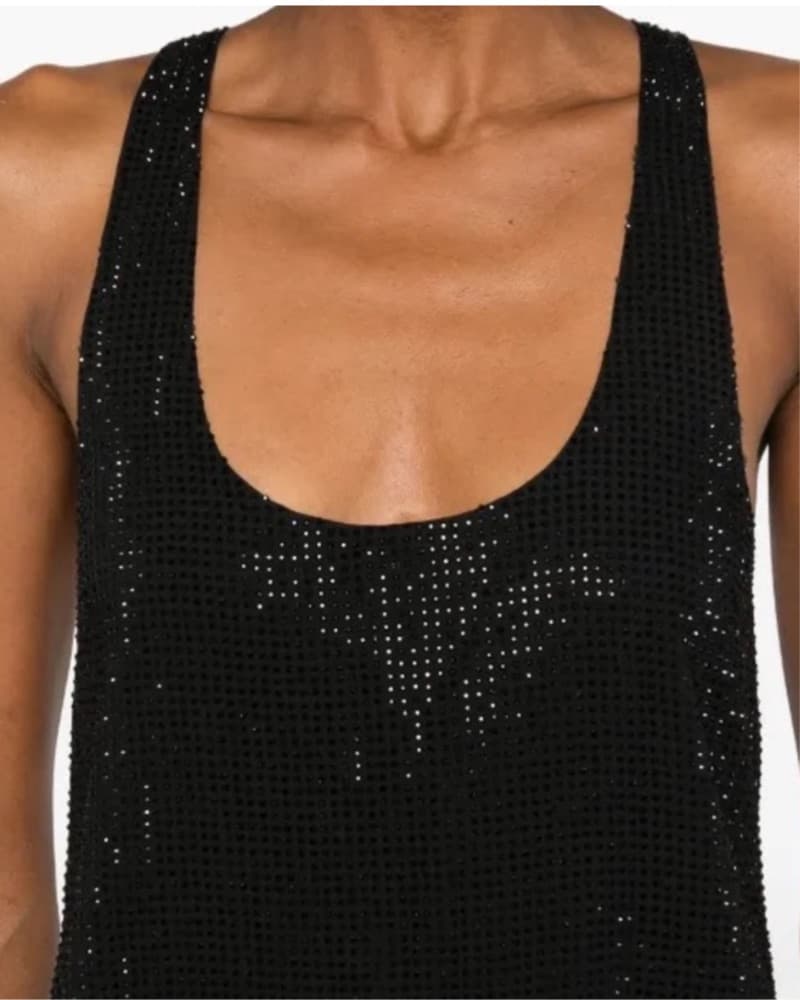 Retrofete Black Sparkly Mini Dress in S - Image 3