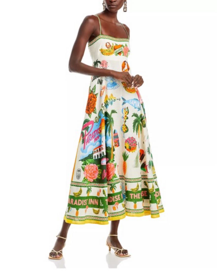 ALÉMAIS Paradiso Linen Midi Dress - Image 1
