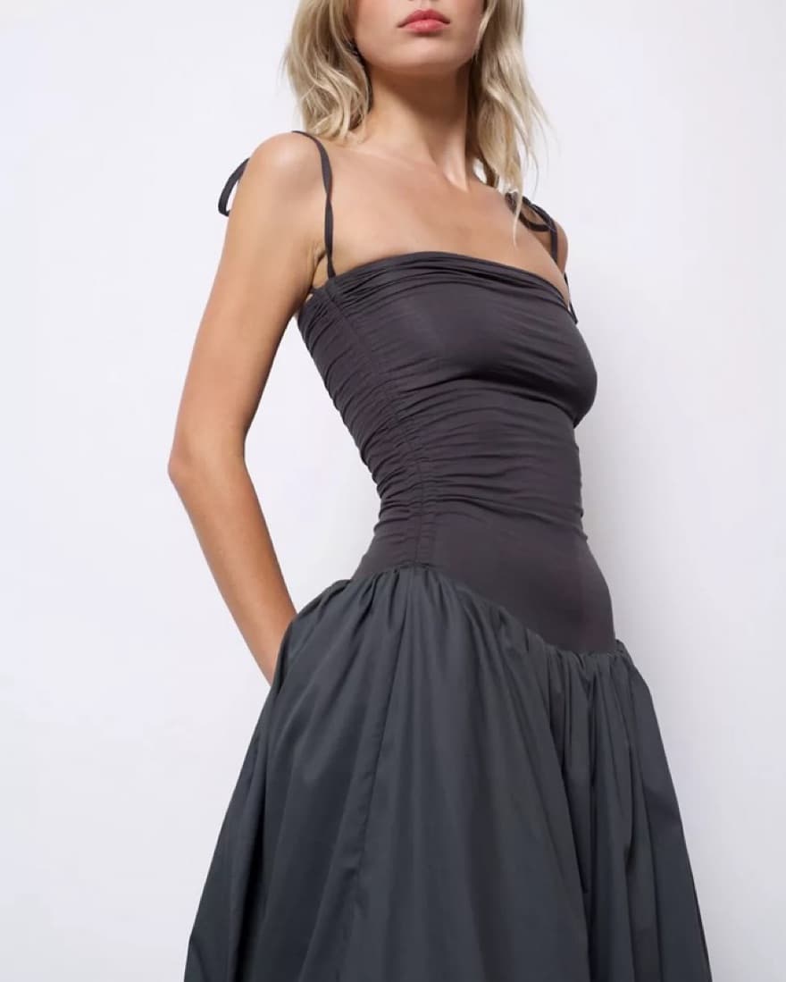 Amy Lynn Puffball Midi Dress - Image 1