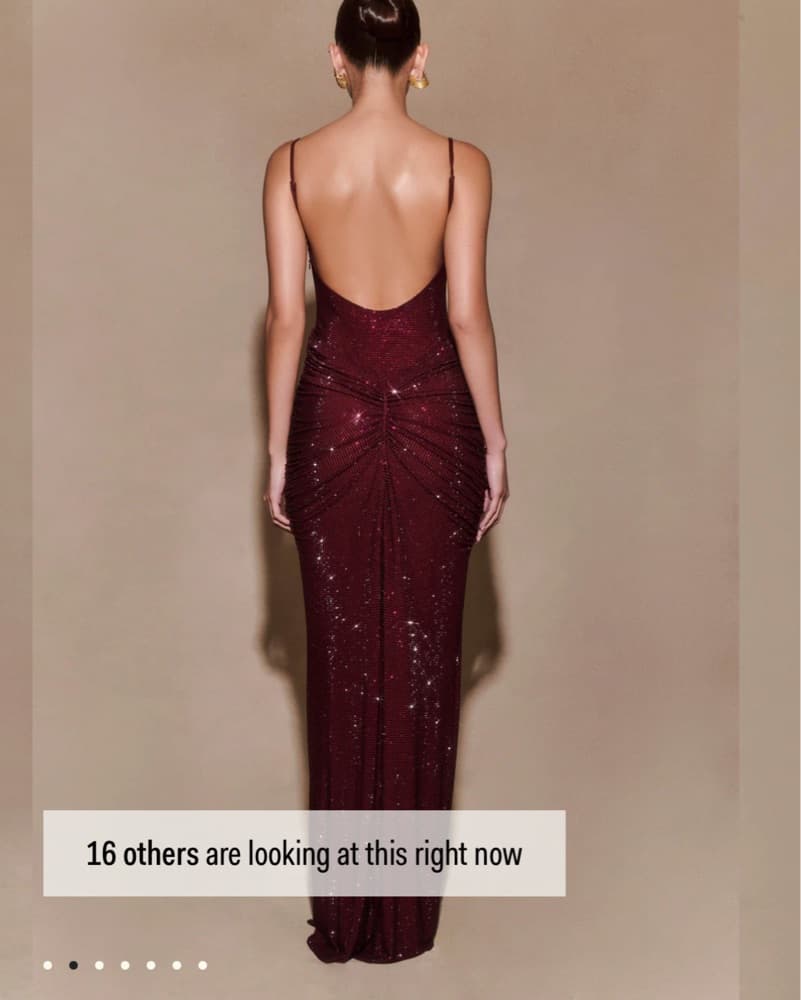 Meshki Diamante Satin Maxi Dress - Image 2
